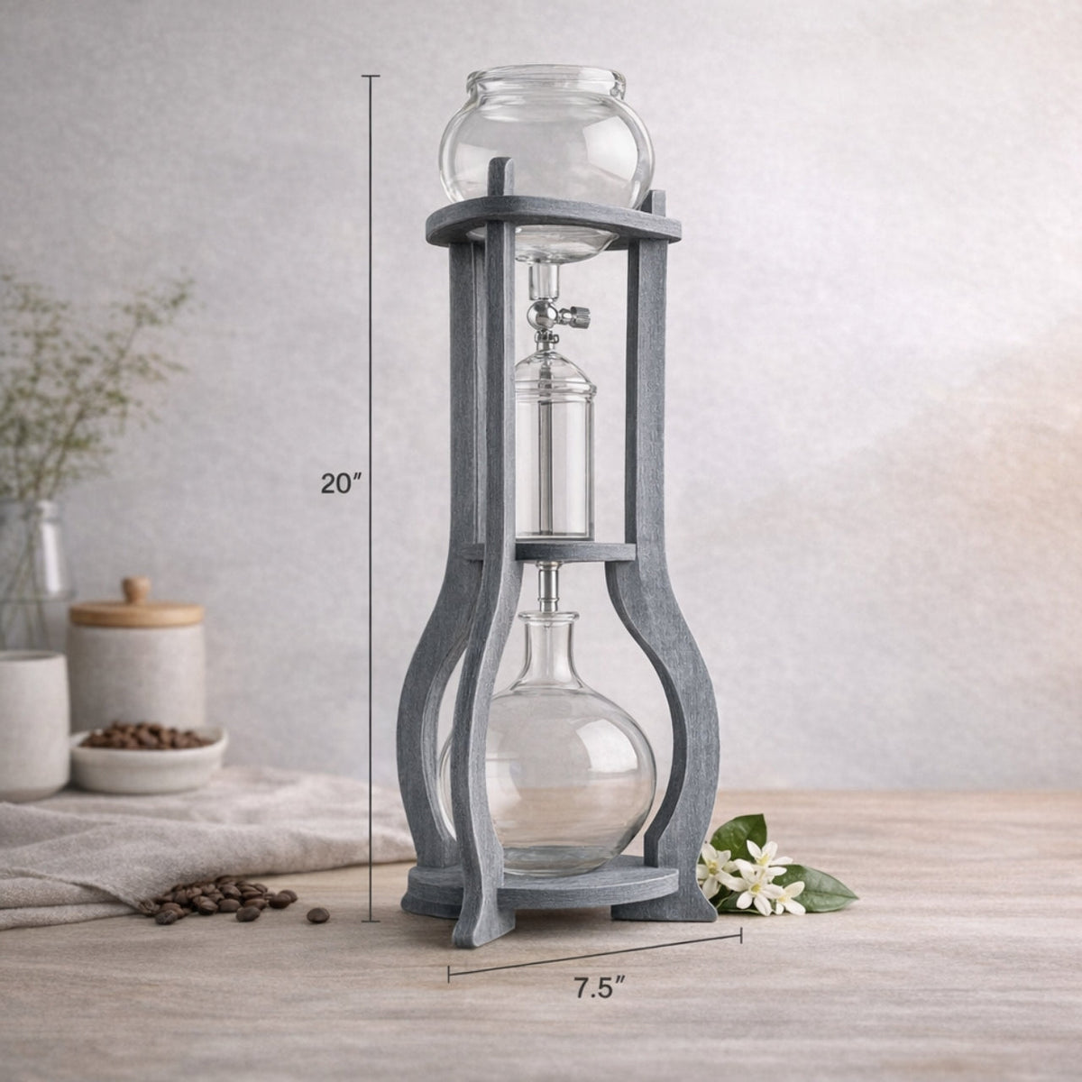 Nispira Wooden Frame Ice Cold Brew Dripping Coffee Maker