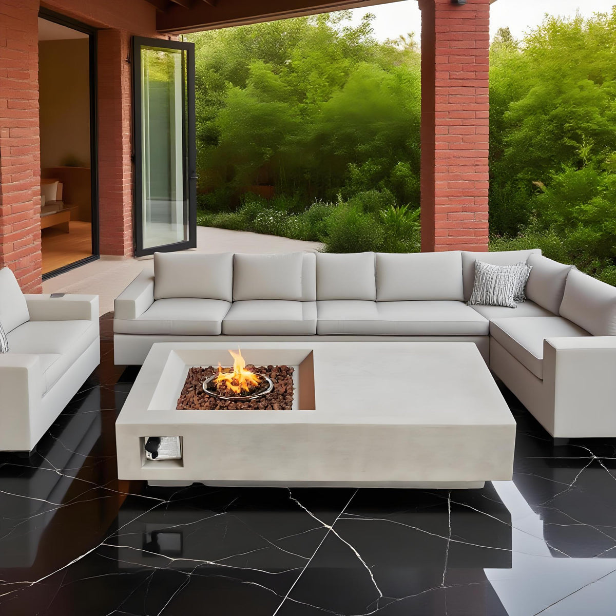 Unique 60" Propane Gas Fire Pit Table