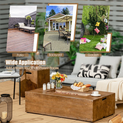 DirectDeals 48-Inch Outdoor Gas Fire Pit Table