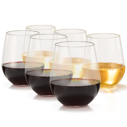 Barcelona Acrylic Stemless Wine Glassware, Set of 6 - Lavista Moderna