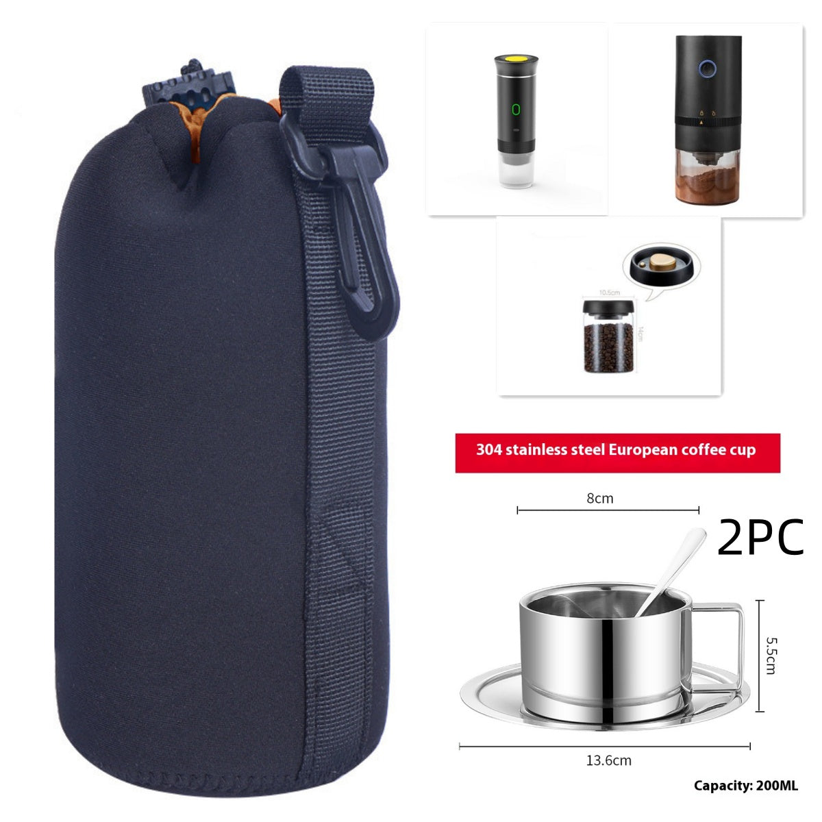 3-in-1 Portable Self-Heating Espresso Maker