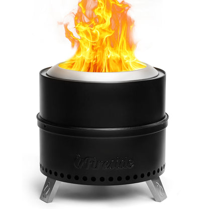 Pluto R19-PG Smokeless Outdoor Fire Pit -  Painted Black
