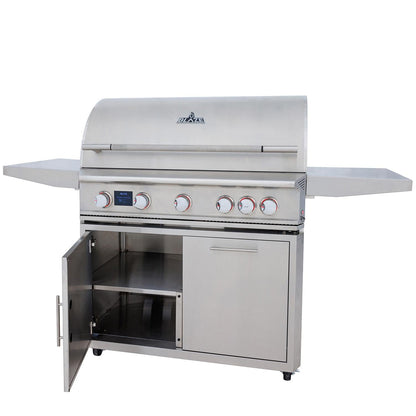 Blaze LTE PRO 40-Inch Freestanding Gas Grill with Stainless Steel Cart, Digital Temperature Screen & Rotisserie