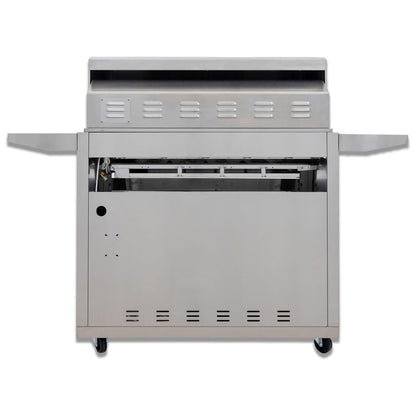 Blaze LTE+ 40-Inch 5-Burner Freestanding Gas Grill with Stainless Steel Cart, Lift-Assist Hood & Rear Infrared Burner