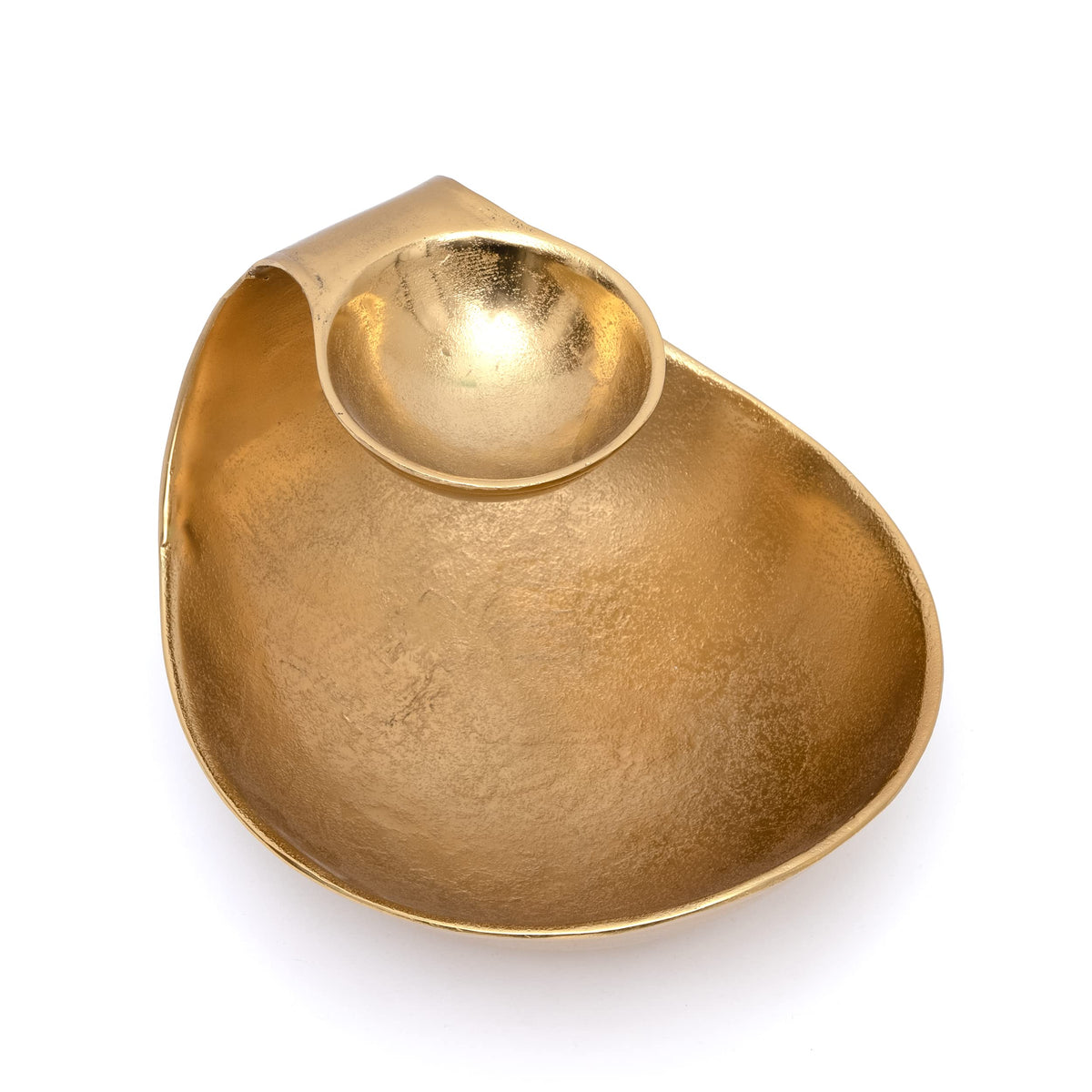 Gold Brass Tiered Chip &amp; Dip Serving Set