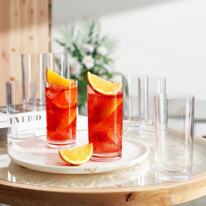 Barcelona Acrylic Highball Glassware – Clear, Set of 8