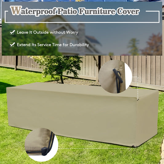 8-Piece Outdoor PE Rattan Patio Furniture Set with Storage Table & Protective Cover