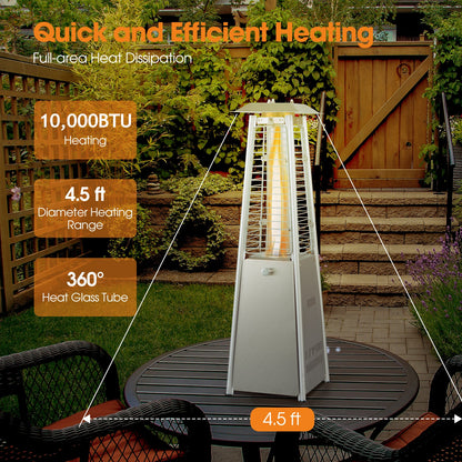 DirectDeals 10,000 BTU Stainless Steel Portable Tabletop Patio Heater