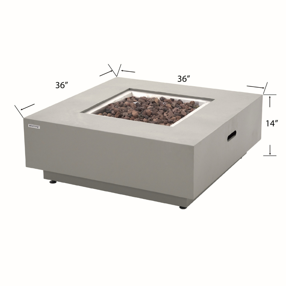 50,000 BTU Outdoor Propane Fit Pit Table with Natural Gas Conversion Kit included