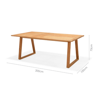Agate Rectangular Teak Dining Table