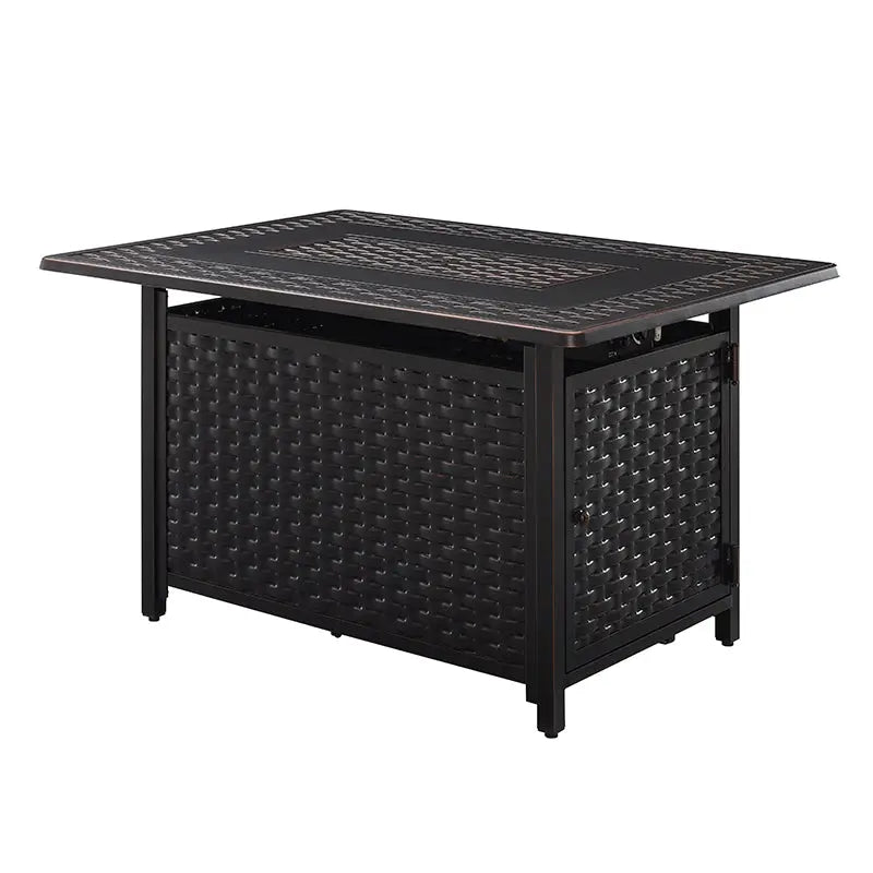Albany 44" Woven Aluminum Convertible Gas Fire Pit Table – 45,000 BTU