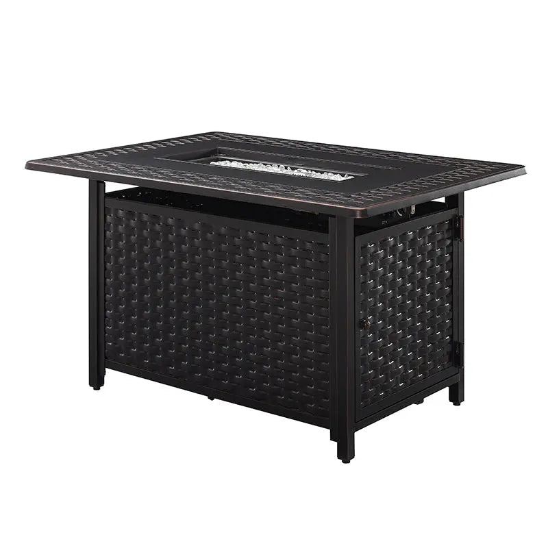 Albany 44" Woven Aluminum Convertible Gas Fire Pit Table – 45,000 BTU