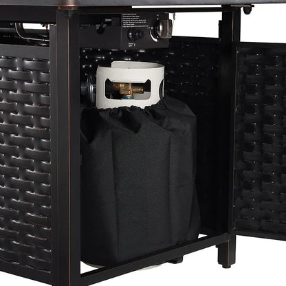 Albany 44" Woven Aluminum Convertible Gas Fire Pit Table – 45,000 BTU