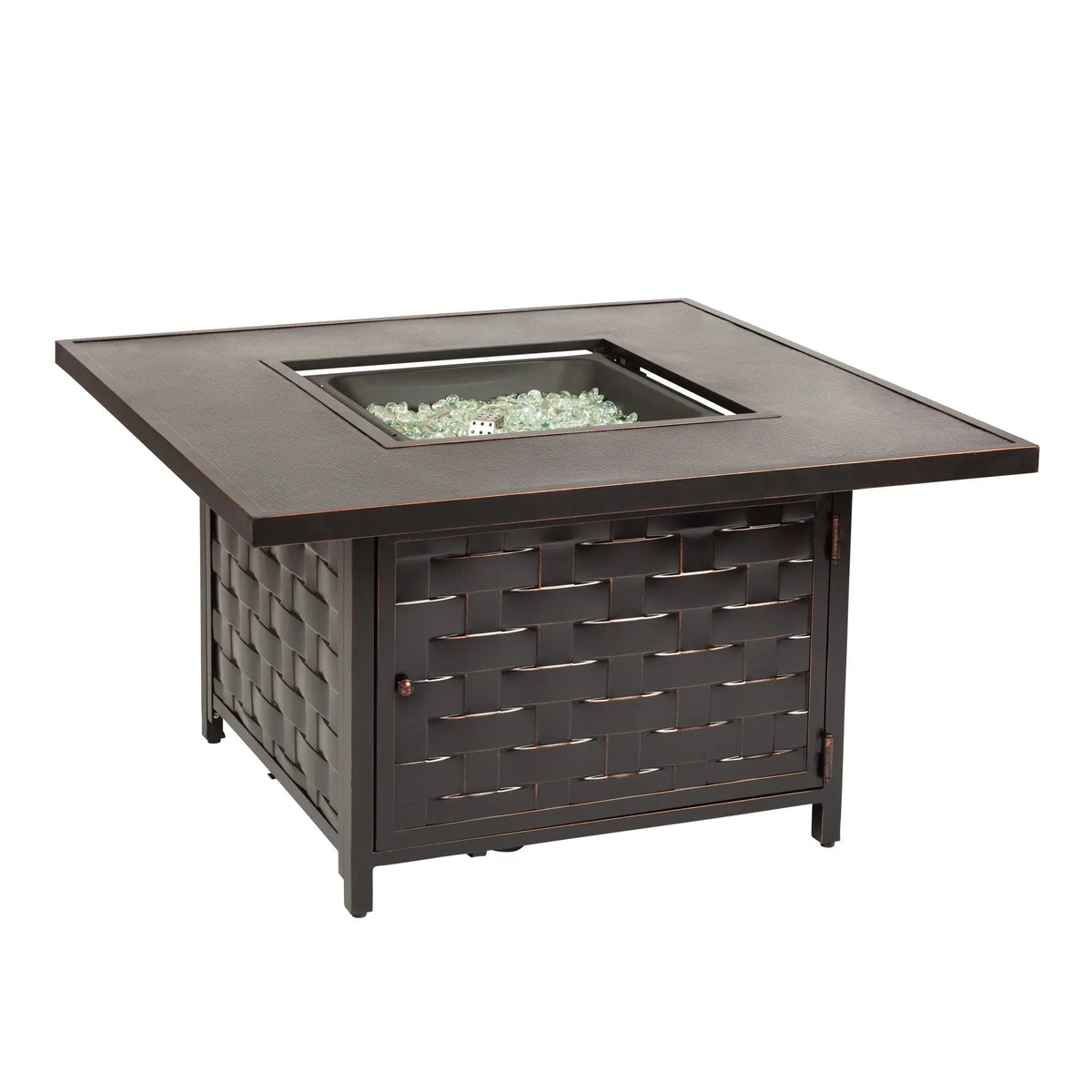 Armstrong 42" Square Cast-Aluminum Propane Fire Pit Table – 55,000 BTU