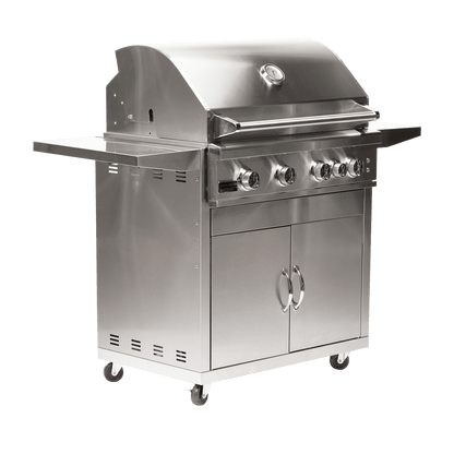 Broilmaster Marine Grade Stainless Series 32-Inch Freestanding Gas Grill with Cart & Rear Infrared Burner