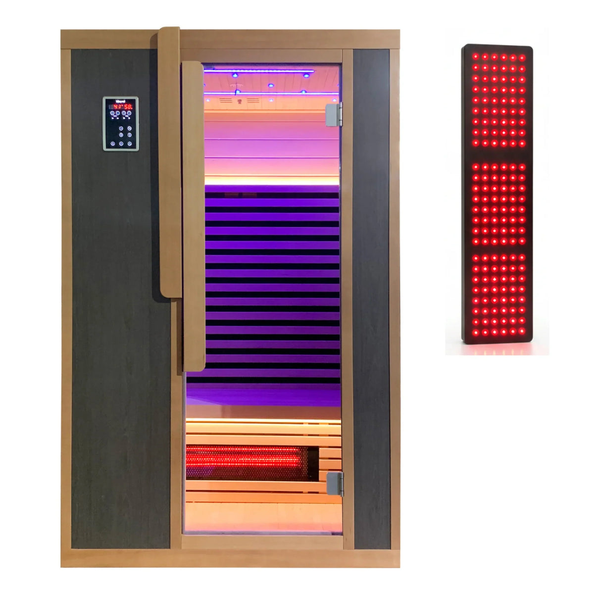 Blisspod Bergen Deluxe 2-Person Full Spectrum Infrared Sauna with Red Light Therapy