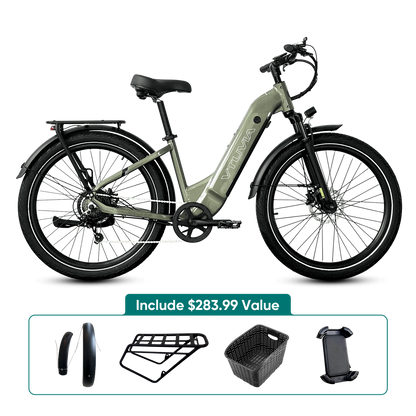 VTUVIA Zeal LT7 500W Torque-Sensor Commuter Electric Bike