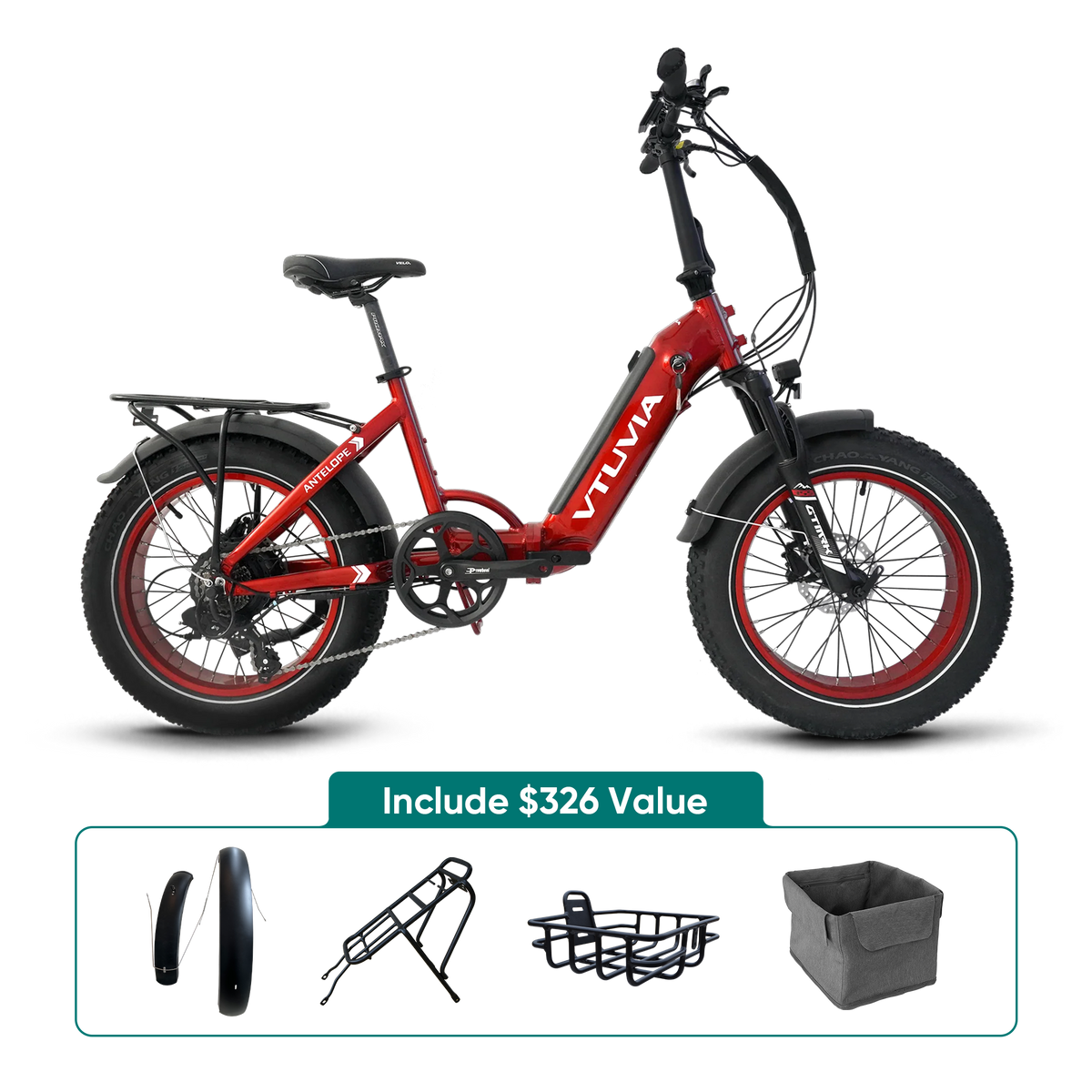 VTUVIA SX20 750W Step-Through Folding Electric Bike