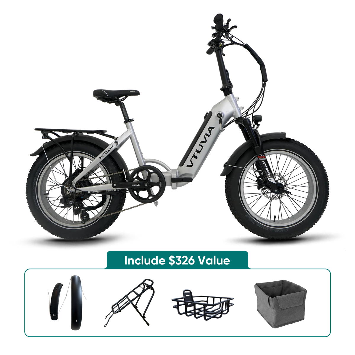 VTUVIA SX20 750W Step-Through Folding Electric Bike