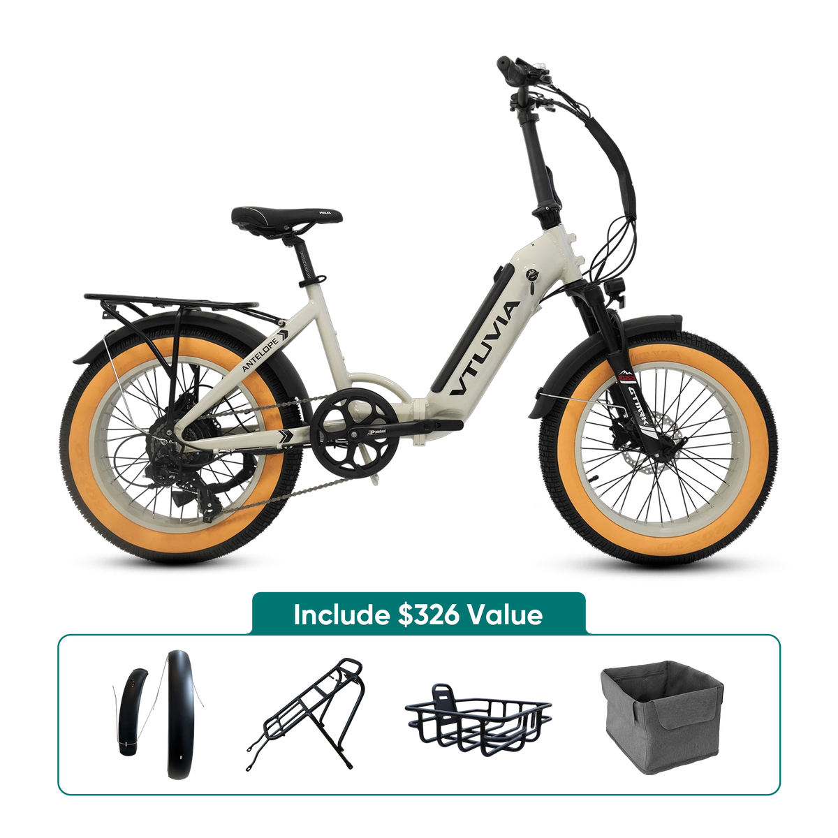 VTUVIA SX20 750W Step-Through Folding Electric Bike