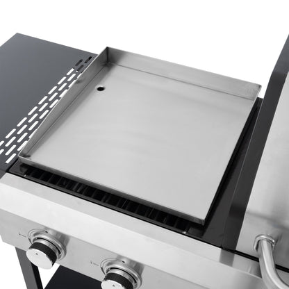 4-Burner Gas Grill & Griddle Combo with Pizza Pan – 49,200 BTU