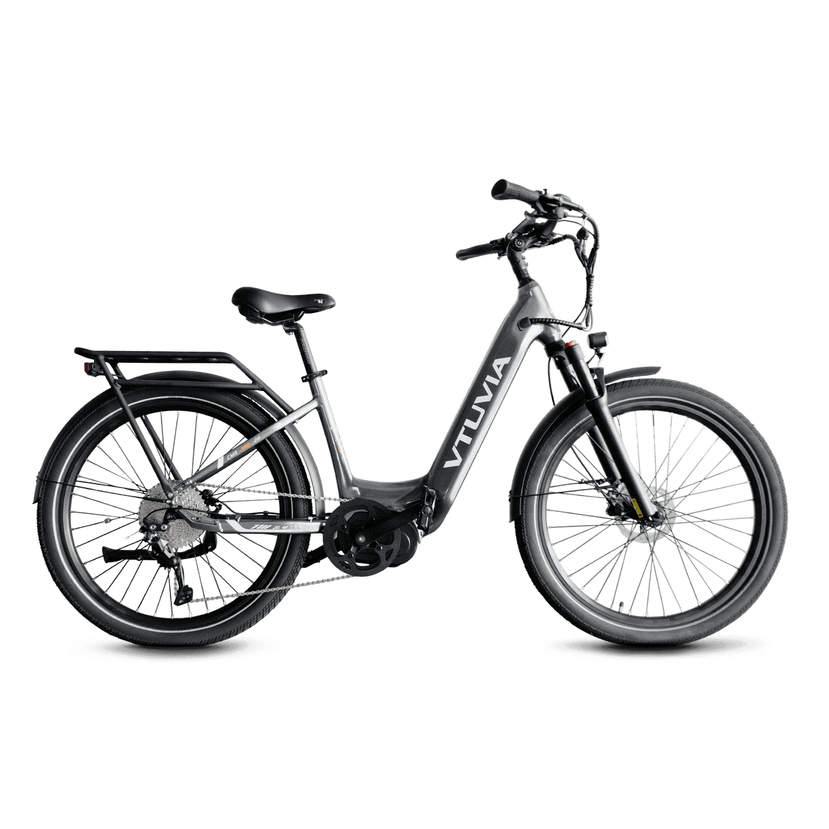 VTUVIA CMB 8-Speed 500W Mid-Drive Step-Through Electric Commuter Bike