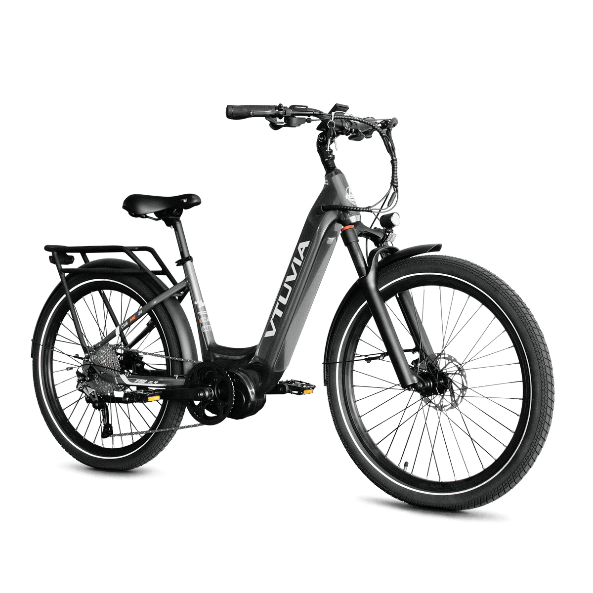 VTUVIA CMB 8-Speed 500W Mid-Drive Step-Through Electric Commuter Bike