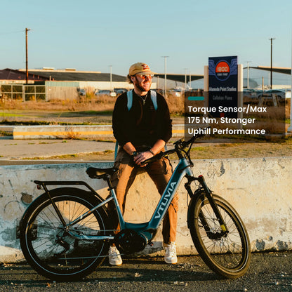 VTUVIA CMB 8-Speed 500W Mid-Drive Step-Through Electric Commuter Bike