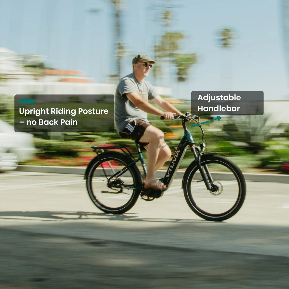 VTUVIA CMB 8-Speed 500W Mid-Drive Step-Through Electric Commuter Bike