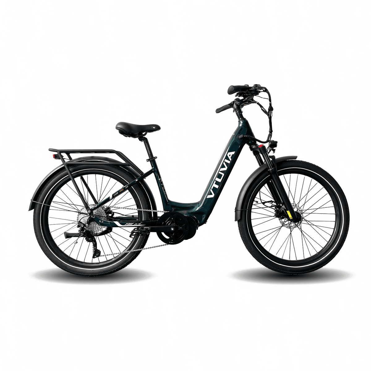 VTUVIA CMB 8-Speed 500W Mid-Drive Step-Through Electric Commuter Bike