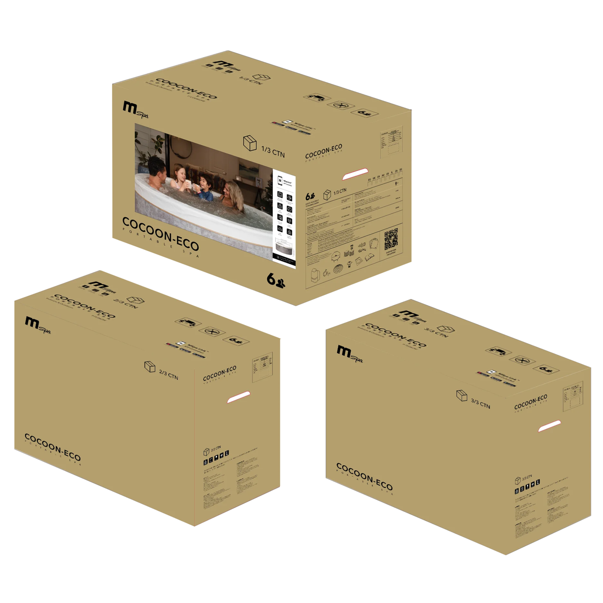 MSpa Cocoon Verto Series 6-Person Rigid Foam Spa