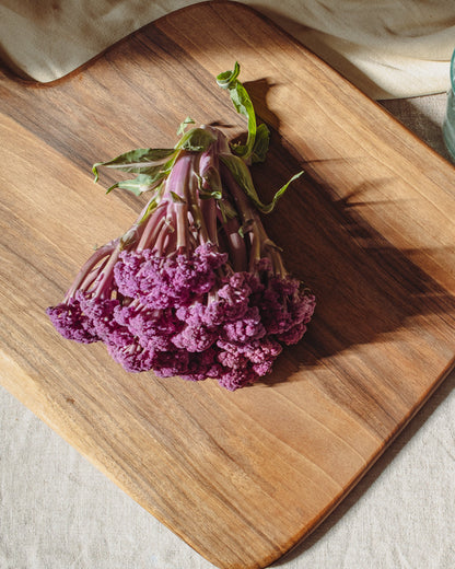 Une Vie Nomade Handmade Charcuterie Walnut Handled Serving Board