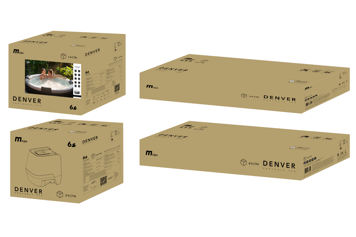MSpa Denver Frame Series 6-Person Smart Spa with Hydro Jets