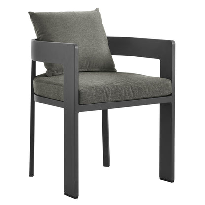 Modway Tahoe 5-Piece Outdoor Aluminum Dining Set – 59" Round Table