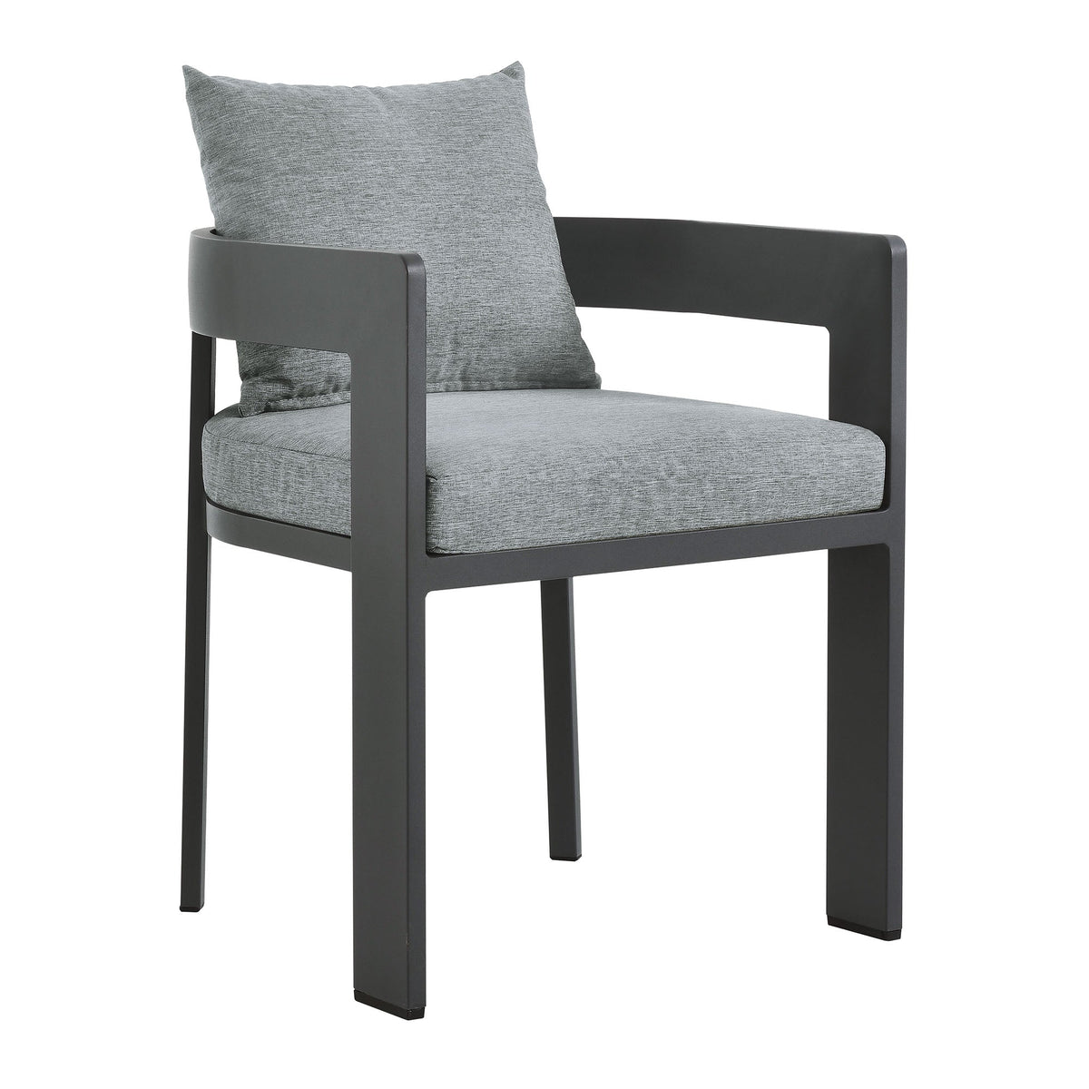 Modway Tahoe 5-Piece Outdoor Aluminum Dining Set – 59" Round Table