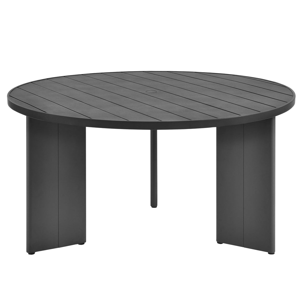Modway Tahoe 5-Piece Outdoor Aluminum Dining Set – 59" Round Table