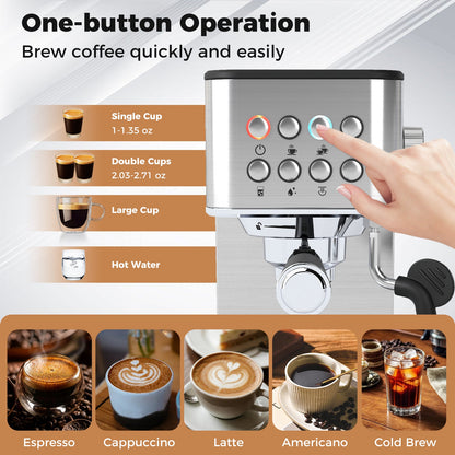 DirectDeals 20 Bar Espresso Machine with Steam Wand