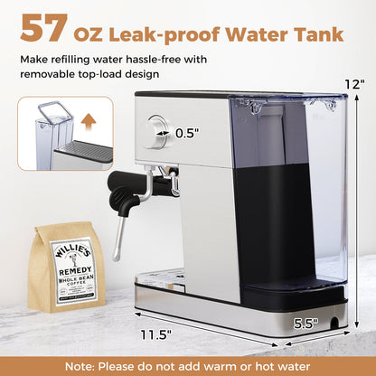 DirectDeals 20 Bar Espresso Machine with Steam Wand