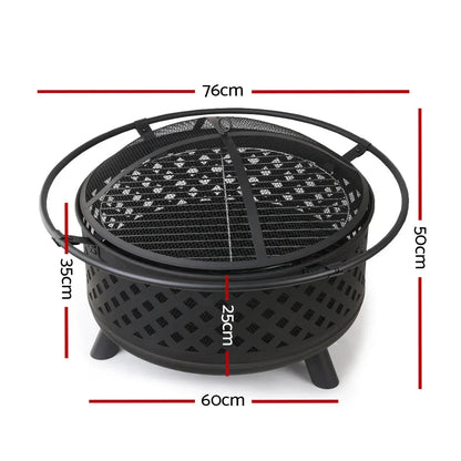 Grillz 2-in-1 30" Fire Pit & BBQ Grill
