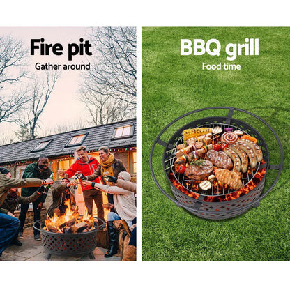 Grillz 2-in-1 30" Fire Pit & BBQ Grill
