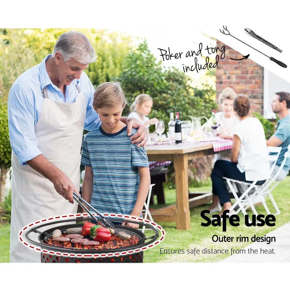 Grillz 2-in-1 30" Fire Pit & BBQ Grill