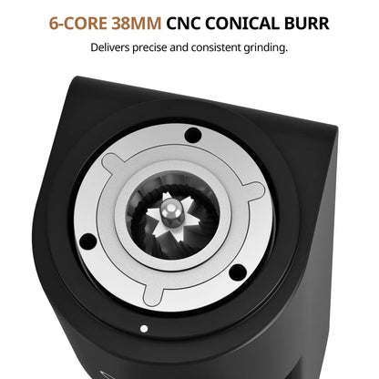 Ultra-Slim Single-Dose Coffee Grinder – 38mm Conical Burr