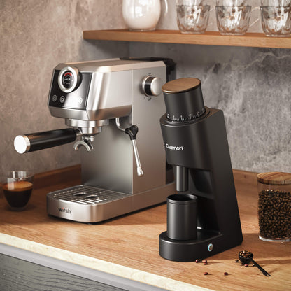Ultra-Slim Single-Dose Coffee Grinder – 38mm Conical Burr