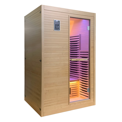 Blisspod Helsinki Deluxe 2-Person Full Spectrum Infrared Sauna with Red Light Therapy