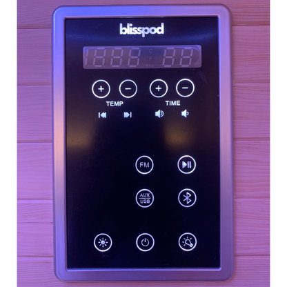 Blisspod Helsinki Deluxe 2-Person Full Spectrum Infrared Sauna with Red Light Therapy