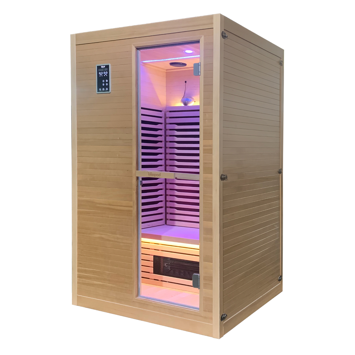 Blisspod Helsinki Deluxe 2-Person Full Spectrum Infrared Sauna with Red Light Therapy