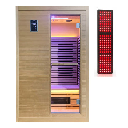 Blisspod Helsinki Deluxe 2-Person Full Spectrum Infrared Sauna with Red Light Therapy