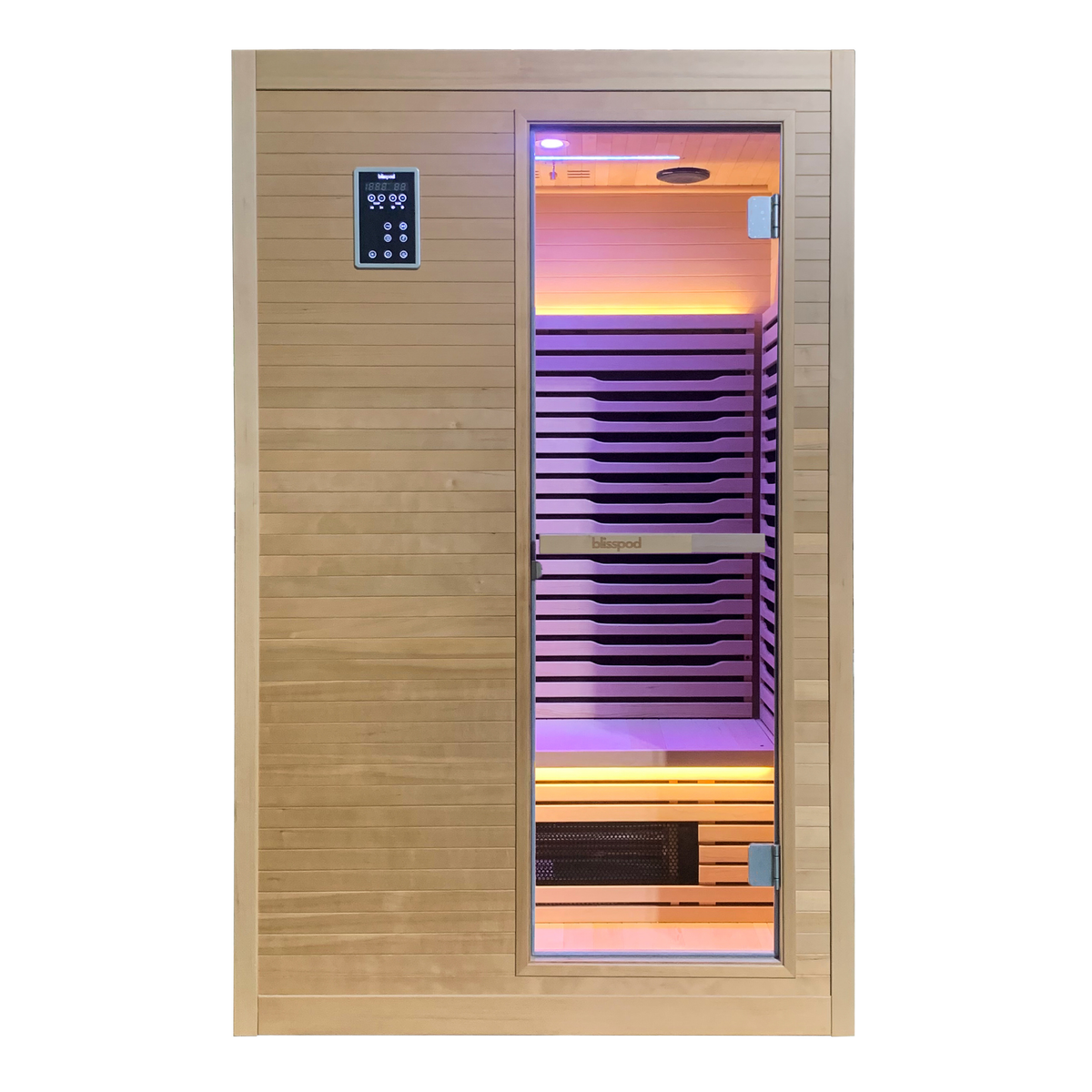 Blisspod Helsinki Deluxe 2-Person Full Spectrum Infrared Sauna with Red Light Therapy