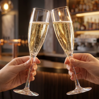 Barcelona Acrylic Champagne Flute Glassware – Set of 6