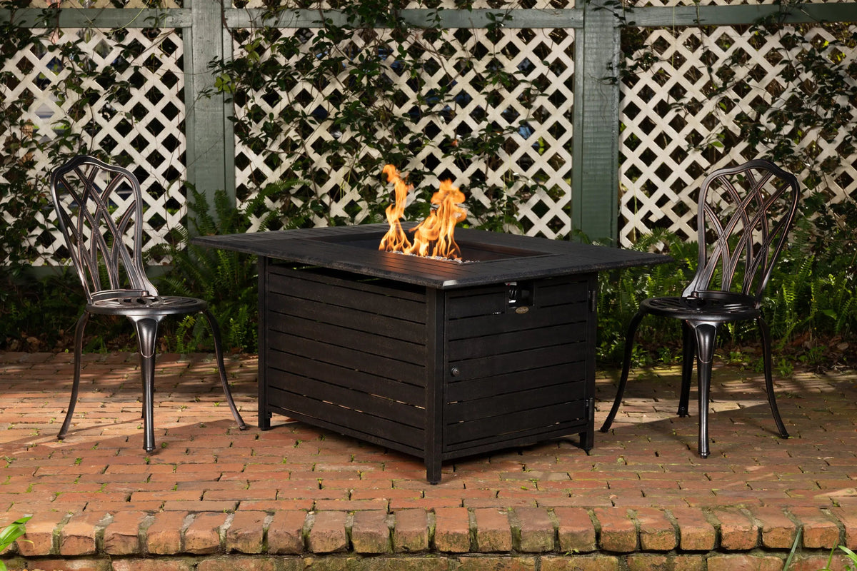 Longmont 48" Rectangular Aluminum Propane Fire Pit Table – 55,000 BTU